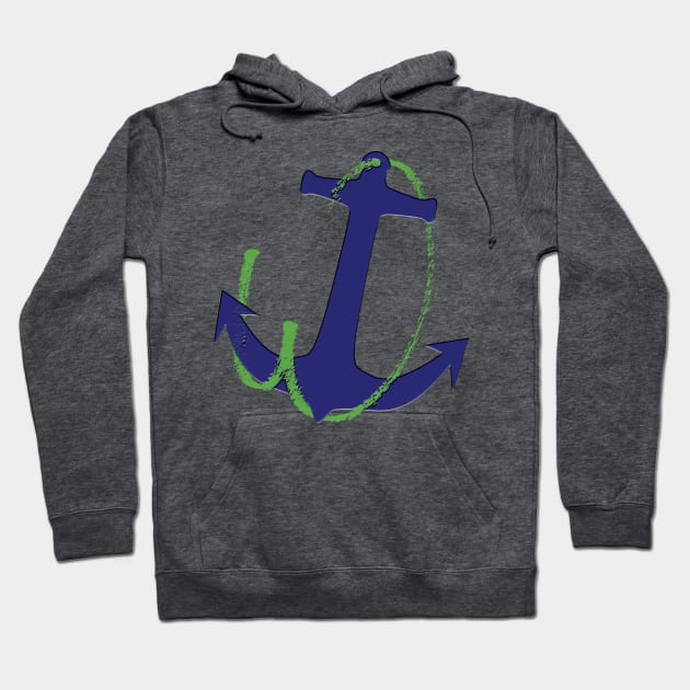 W anchor Hoodie by TeeText